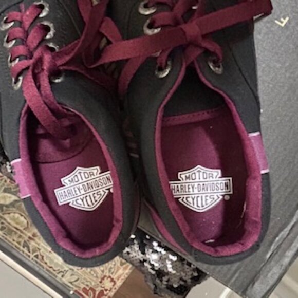 Harley Davidson Vans-Style Women's  Canvas Shoe Size 6 - Picture 4 of 11